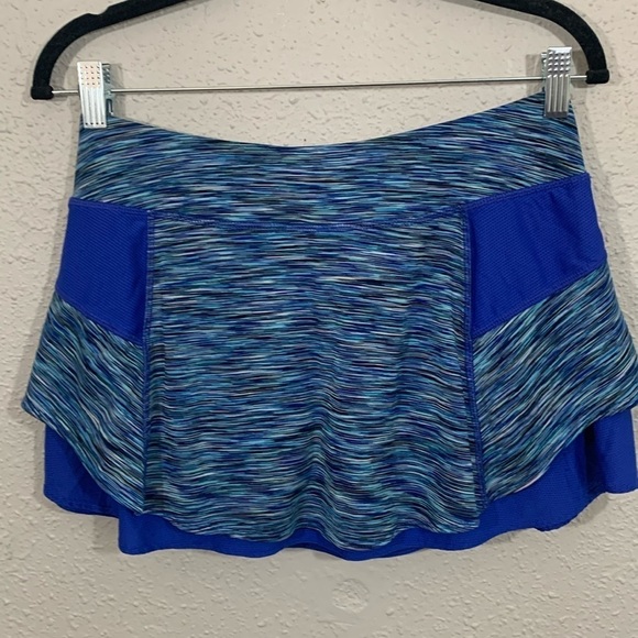 Athleta Blue Space Dye Bustle Skort size S - Picture 2 of 12